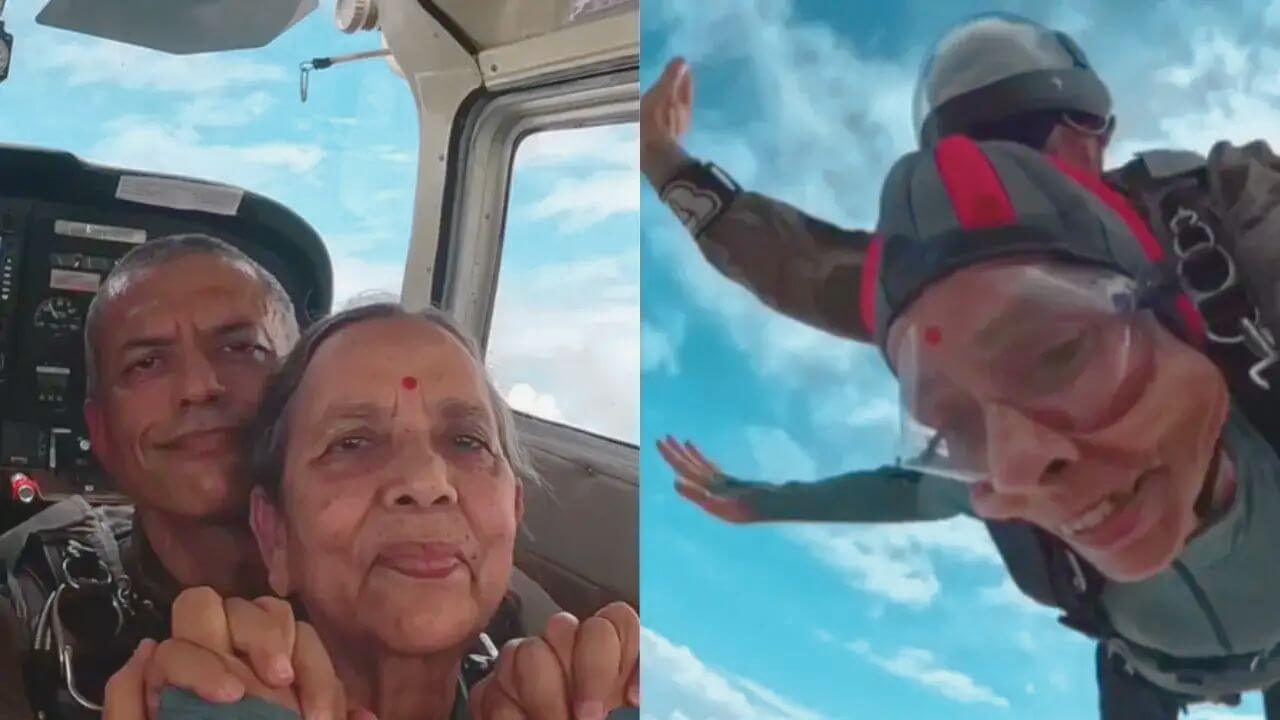 Skydiving from 10,000 feet at the age of 80